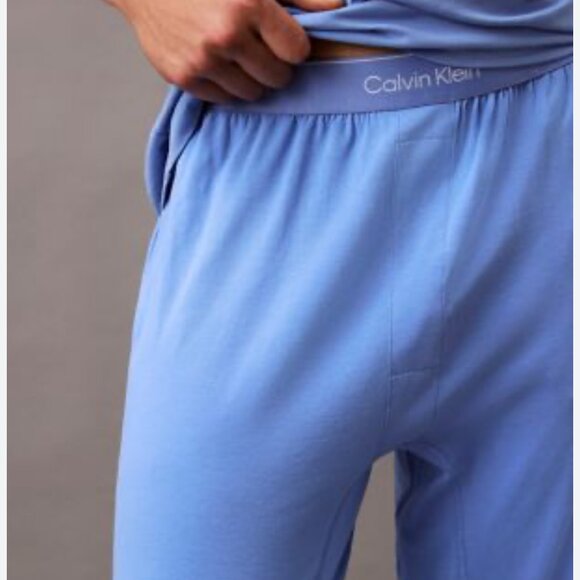 Calvin Klein men's Icon cotton stretch Sleep joggers light blue size Medium - Picture 1 of 8